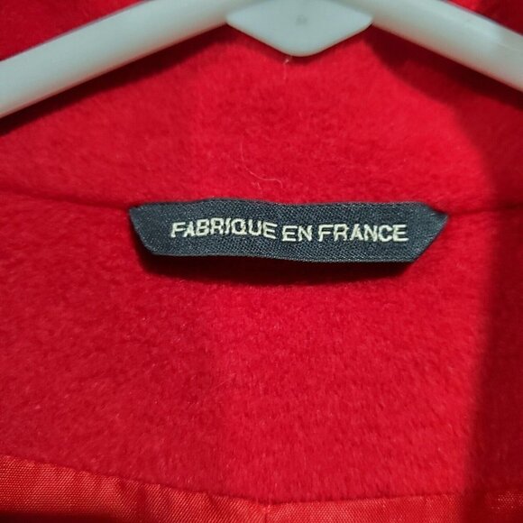 Vintage Votre Nom Paris Women's Red Suit Blazer Wool Angora Cashmere Blend Sz 4 - Picture 8 of 10